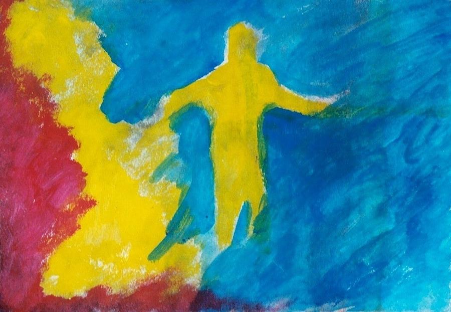 Running in Primary Colors Painting by Judith Redman