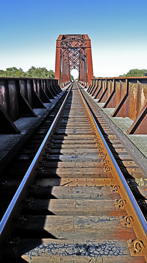 Abstract Photograph - Running on Train Bridge by Anthony Scarpace