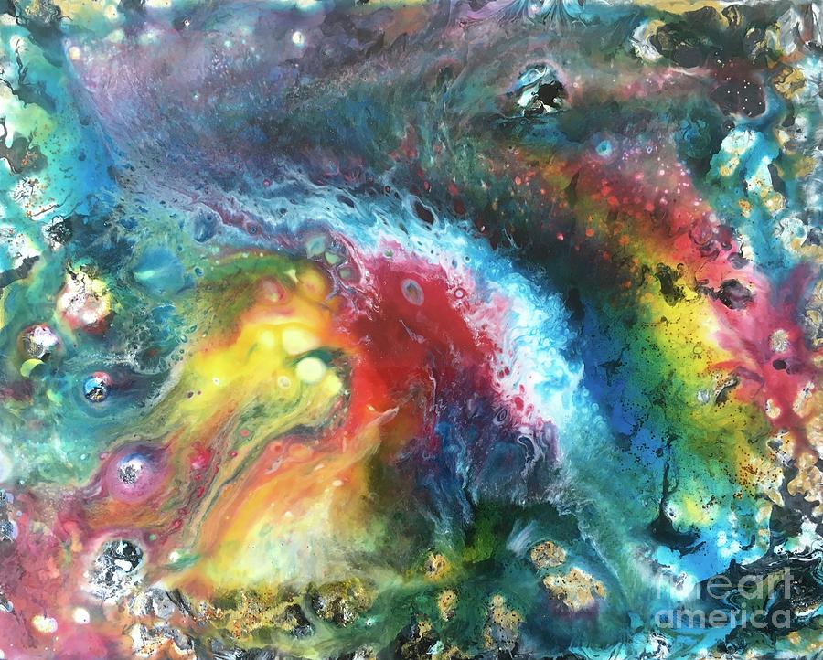 Colors Of Space   Painting by Maria Karlosak