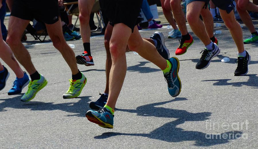 Running The Boston Marathon Photograph