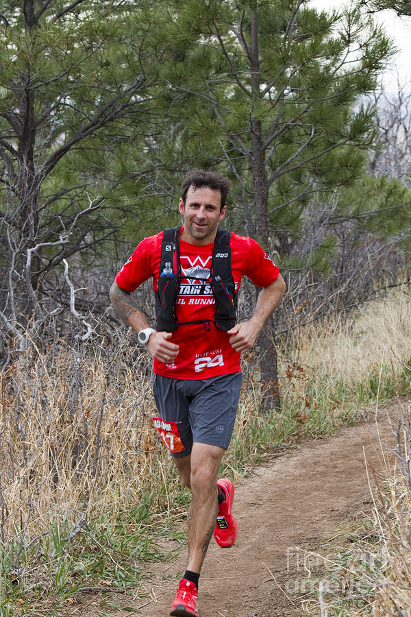 Running the Cheyenne Mountain Trail Race Colorado Springs Photograph by Steven Krull