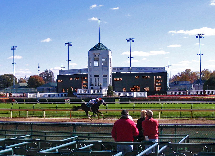 Running the Race at Churchill Downs Photograph by Marian Bell