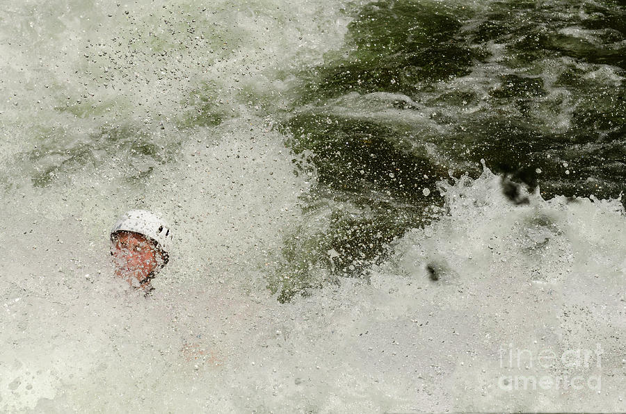 Running through rapids Photograph by Les Palenik