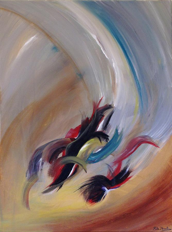 Abstract Painting - Running Wave by Rita Ibrahim Abstract Painting - Running Wave by Rita Ibrahim