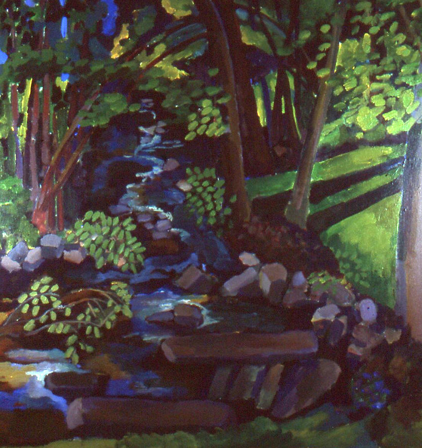 Pennsylvania Painting - Runoff Stream by Doris Lane Grey Pennsylvania Painting - Runoff Stream by Doris Lane Grey