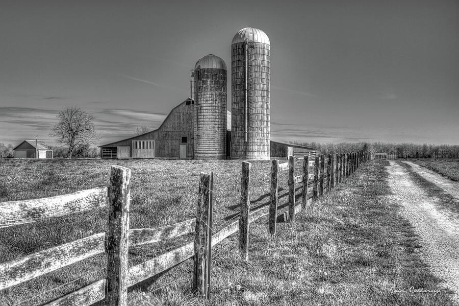 Rural America 2 Barn and Silos Tennessee Photograph by Reid Callaway