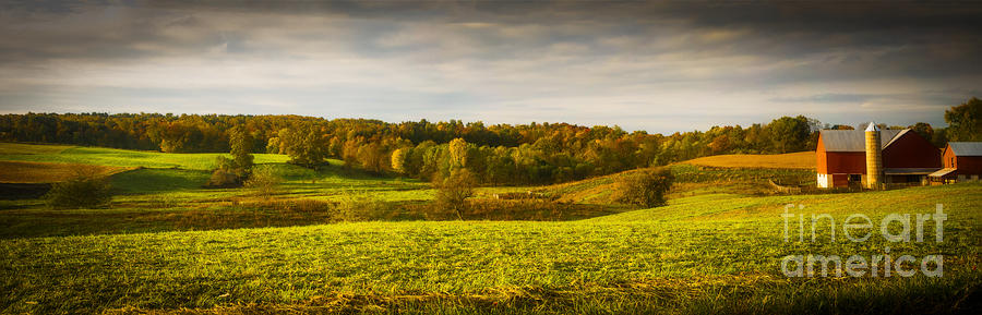 Rural American Farm Panorama Photograph