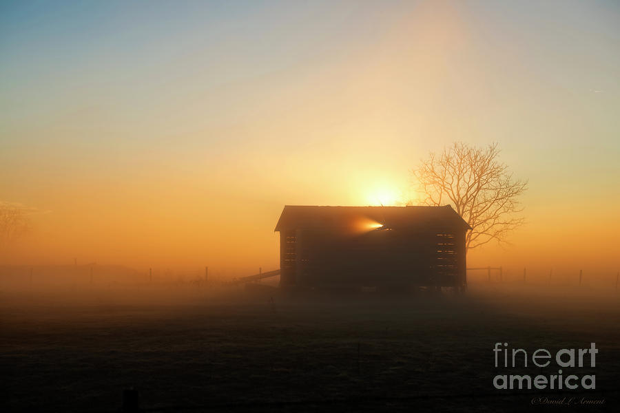 Rural Building at Dawn Photograph by David Arment