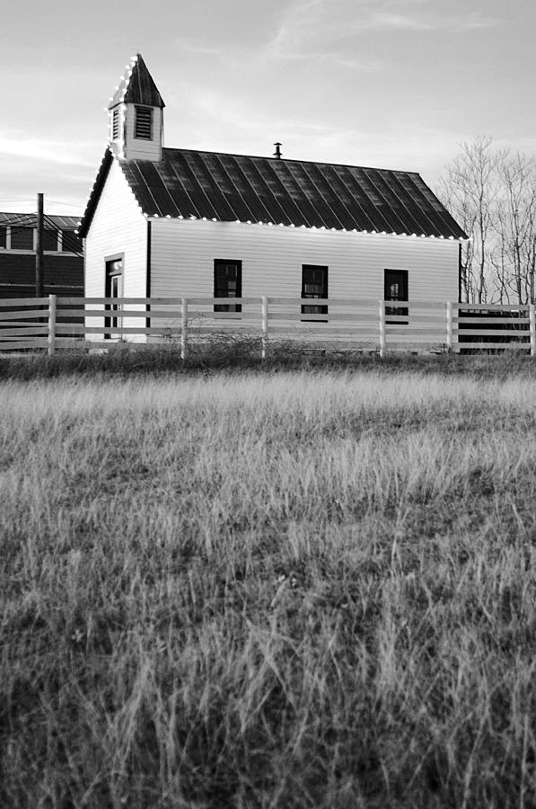 Rural Church black and white Photograph by Jill Reger