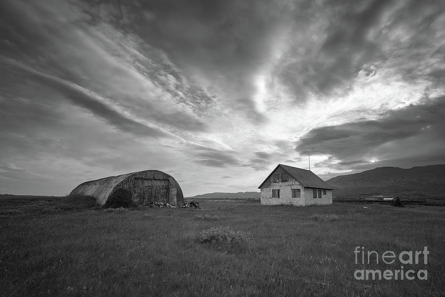 Rural Decay in Iceland BW Photograph by Michael Ver Sprill