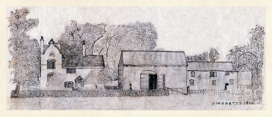 Rural English Farm Dwelling Classic Drawing by Donna L Munro