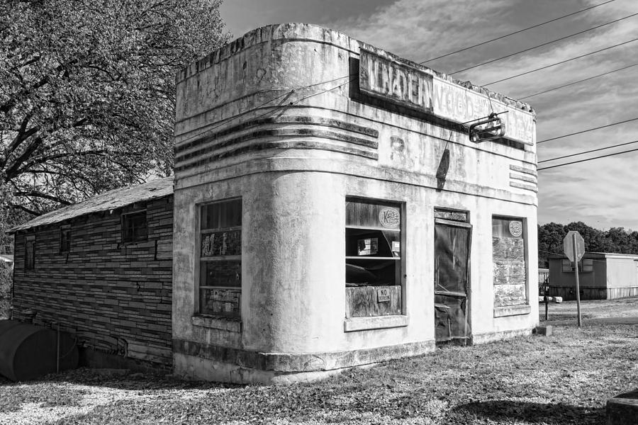 Rural Gas Station Black and White Photograph by Sharon Popek