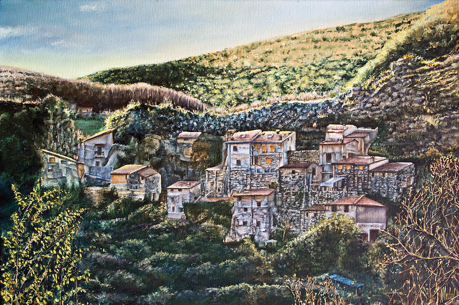 Rural Houses Painting by Michelangelo Rossi