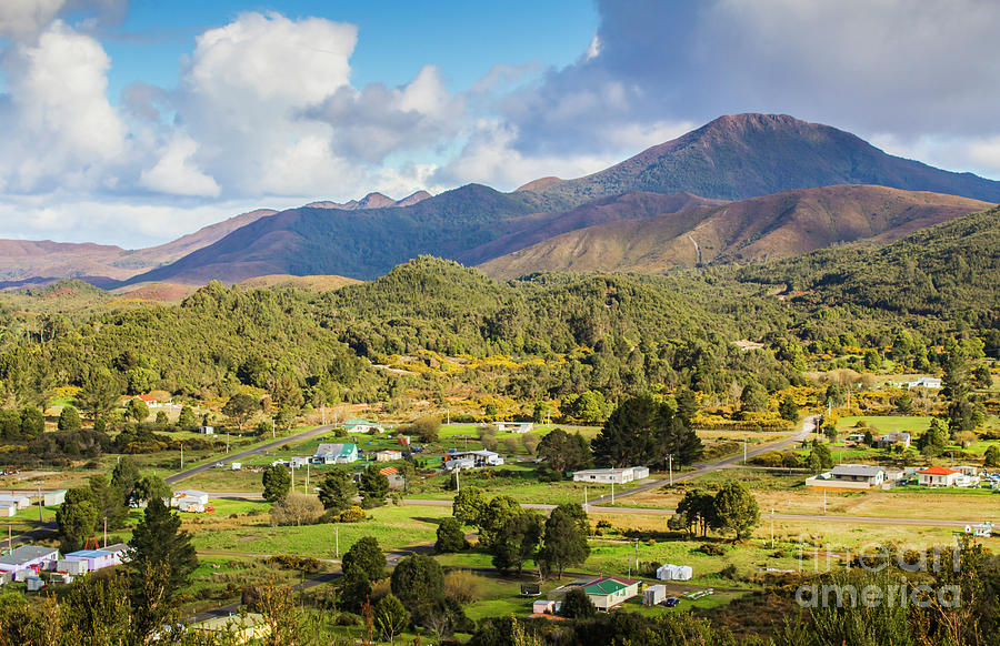 Rural landscape with mountains and valley village Photograph by Jorgo Photography