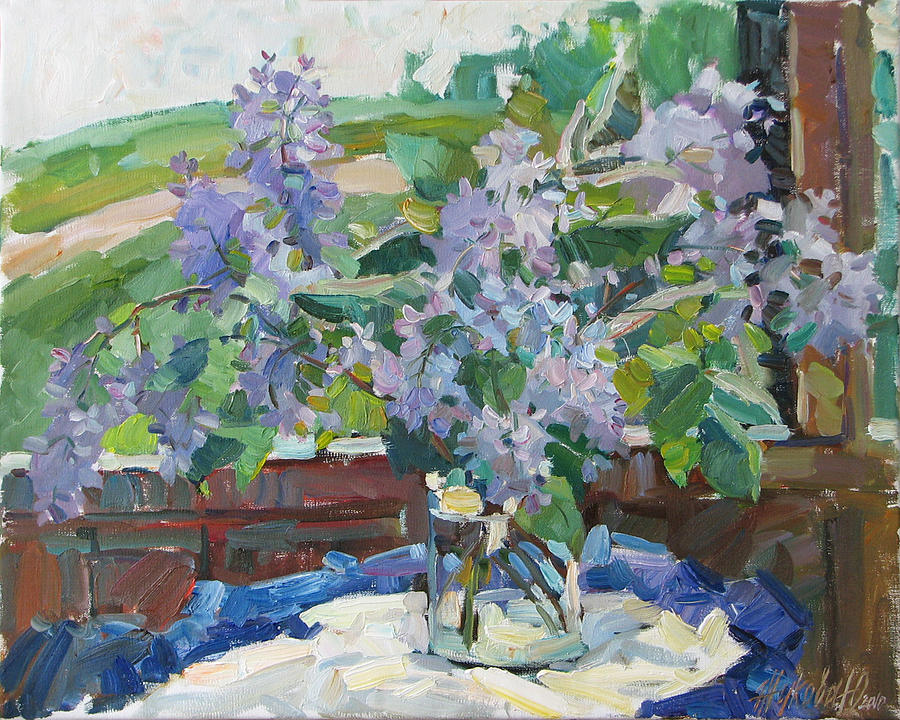 Summer Painting - Rural lilac by Juliya Zhukova