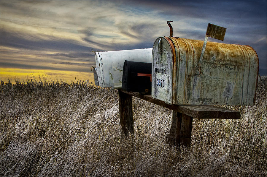 Rural Mailboxes on the Prairie Photograph by Randall Nyhof | Pixels