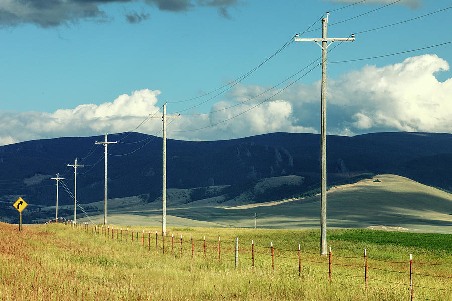 Mountain Photograph - Rural Power Line by Todd Klassy