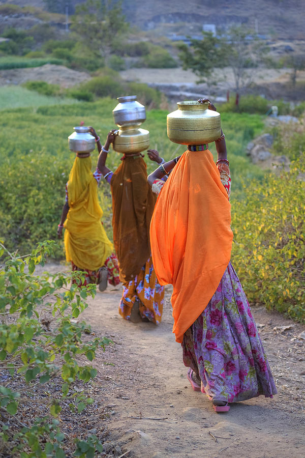 Pot Photograph - rural Rajasthan by Joana Kruse