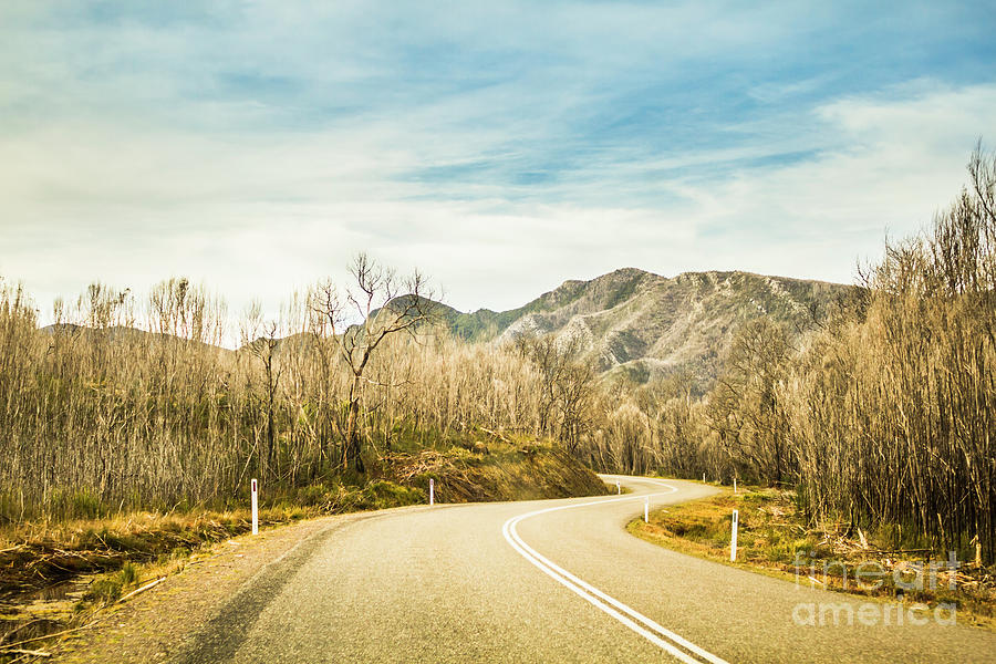 Rural road to Australian mountains Photograph by Jorgo Photography