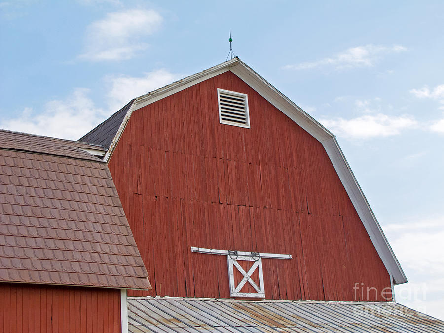 Barn Photograph - Rural Rooflines by Ann Horn
