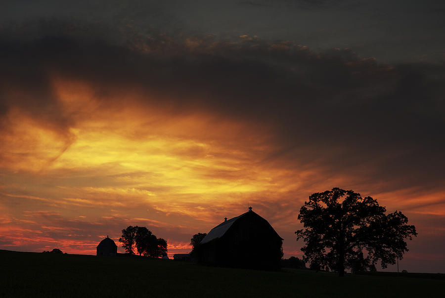 Rural Sunset Photograph by CA  Johnson