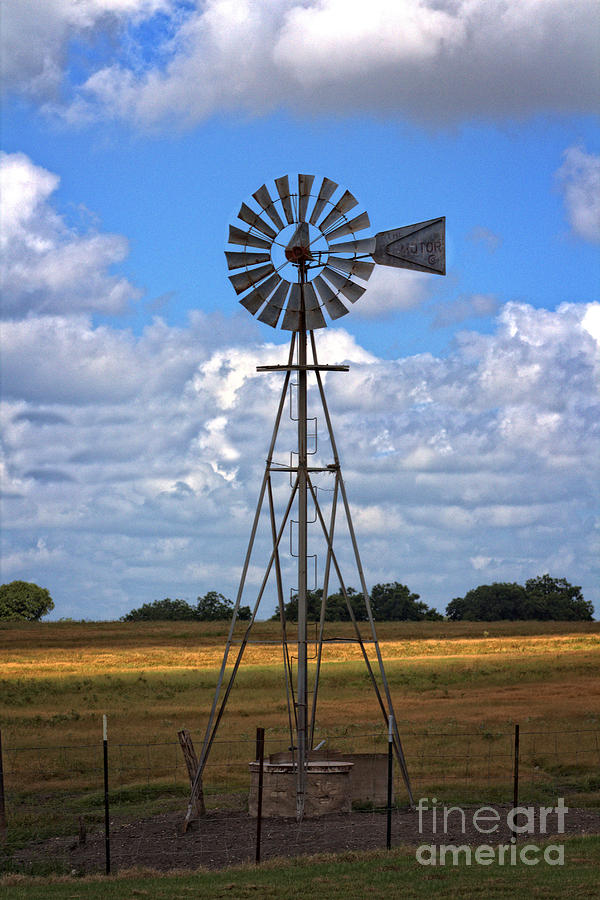 Rural Texas Ranch Windmill Photograph by Ella Kaye Dickey