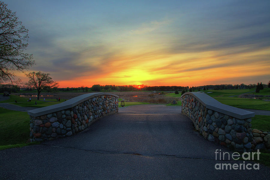 Rush Creek Golf Course The Bridge To Sunset Photograph