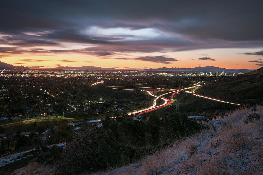 Rush Hour in Salt Lake City Photograph by James Udall