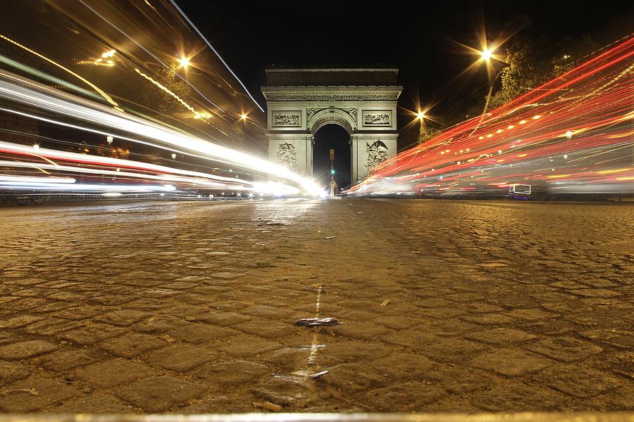 Paris Photograph - Rush Hour On The Champs-elysees by Sean Flynn Paris Photograph - Rush Hour On The Champs-elysees by Sean Flynn