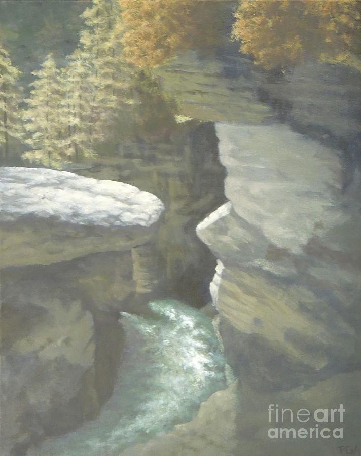 Rushing River Painting by Phyllis Andrews