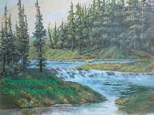 Rushing Waters Painting by Carol Hama Chang Rushing Waters Painting by Carol Hama Chang