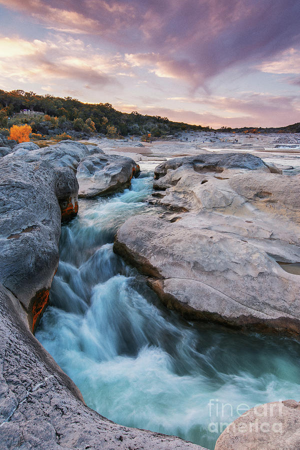 Rushing Waters At Pedernales Falls State Park - Texas Hill Country Photograph
