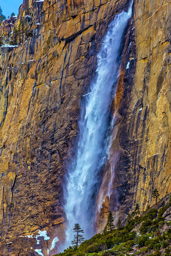 Rushing Winter Upper Yosemite Falls Photograph by Garry Gay