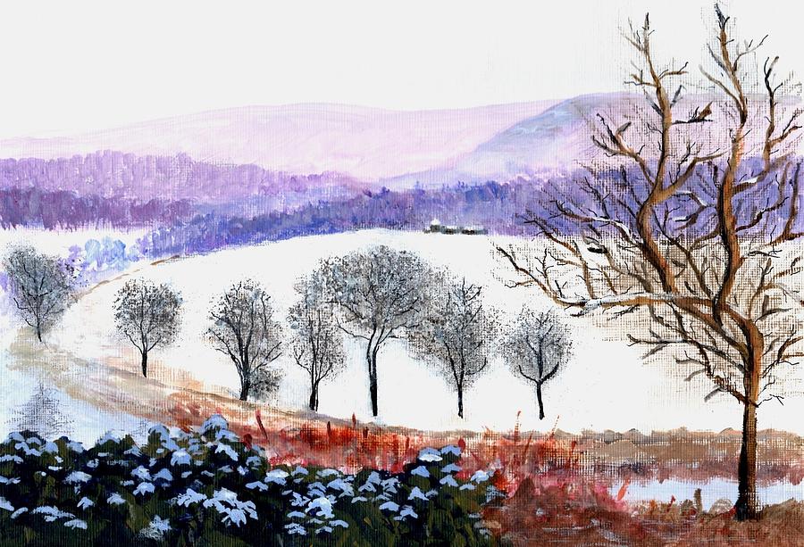 Ruskins View in Winter Painting by Nigel Radcliffe