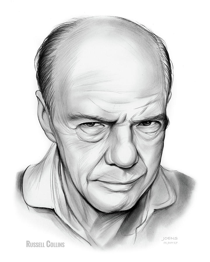 Russell Collins Drawing by Greg Joens