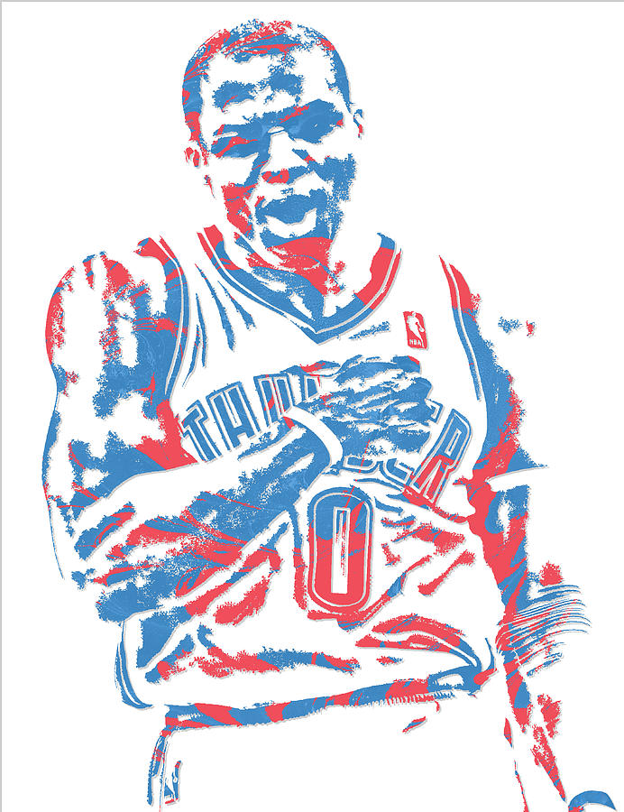 Russell Westbrook Oklahoma City Thunder Pixel Art 18 Mixed Media by Joe ...