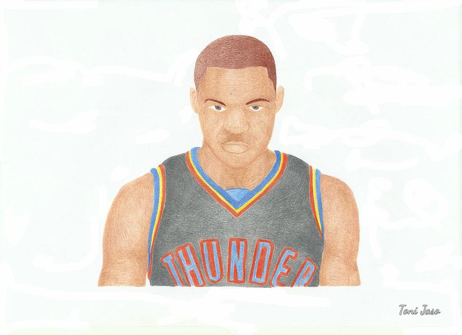 Russell Westbrook Drawing by Toni Jaso