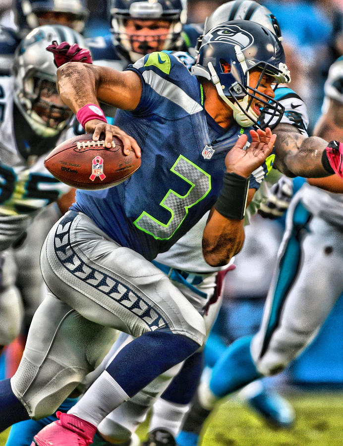 Russell Wilson Art 4 Painting by Joe Hamilton