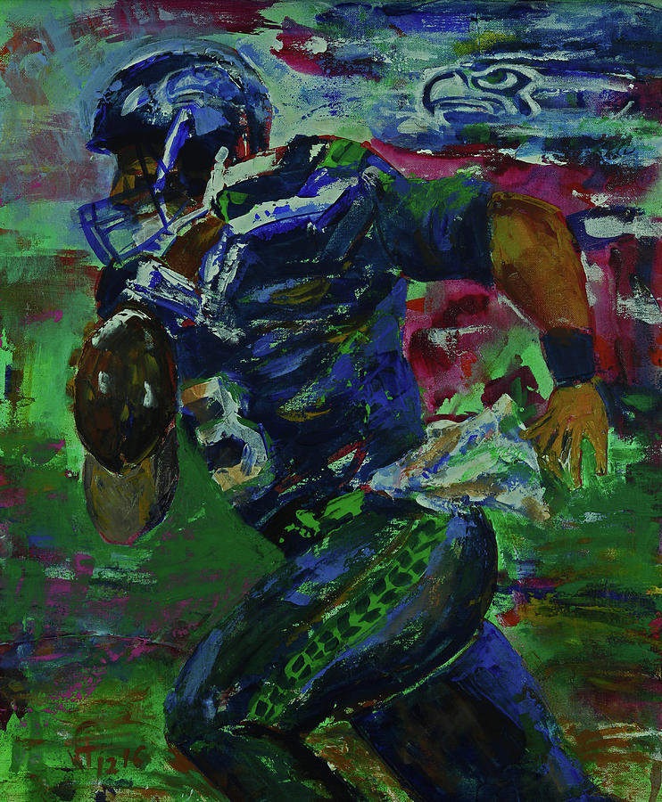 Seattle Seahawks Painting by Walter Fahmy
