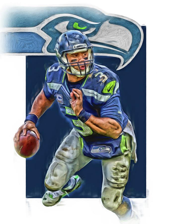 Russell Wilson Seattle Seahawks Team Name Pixel Art 3 Mixed Media by Joe  Hamilton - Pixels