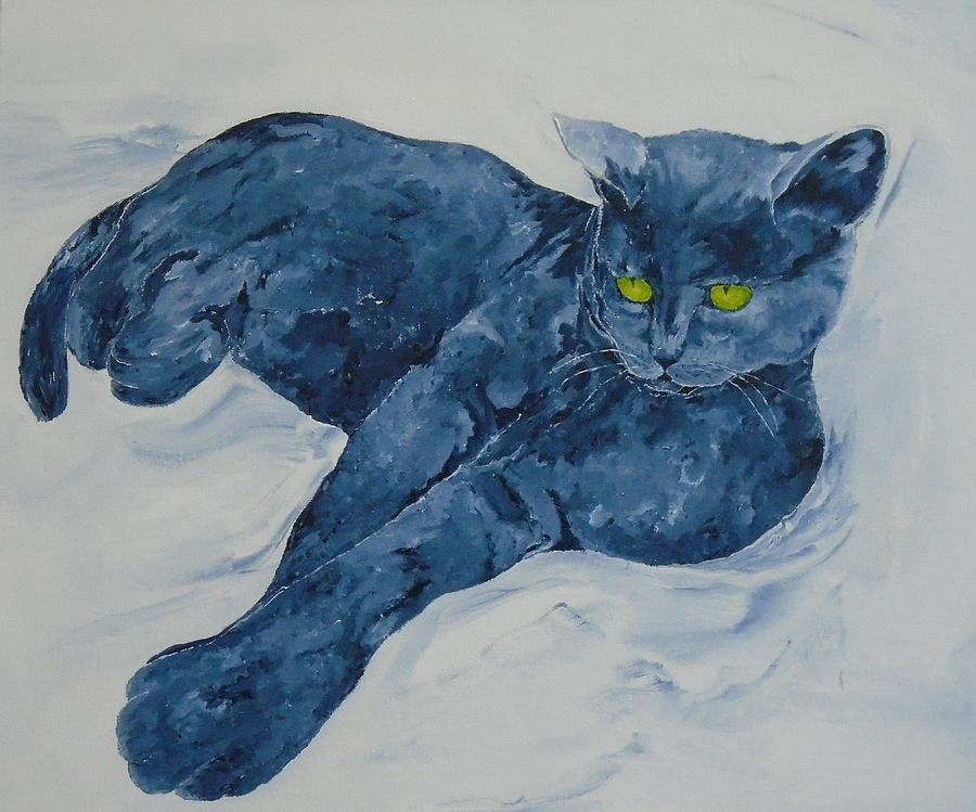 Russian Blue Painting by Georgia Donovan