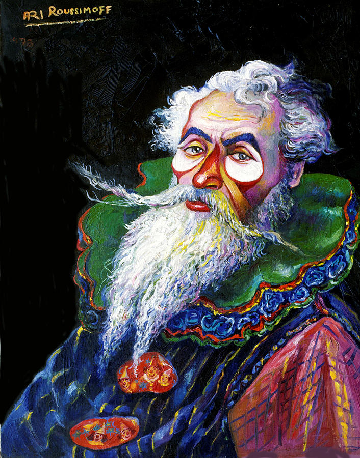 Russian Clown Painting by Ari Roussimoff
