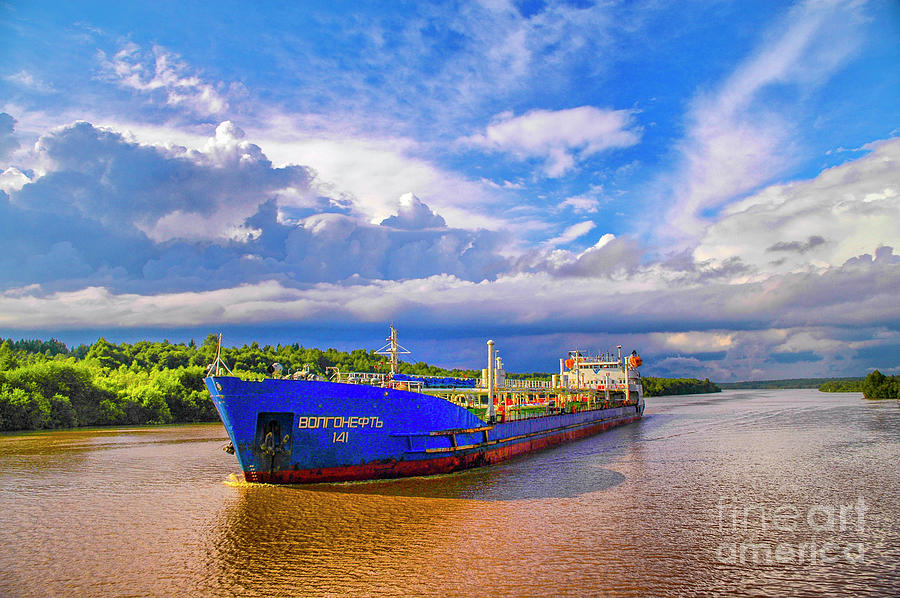 Russian Freighter Photograph by Rick Bragan