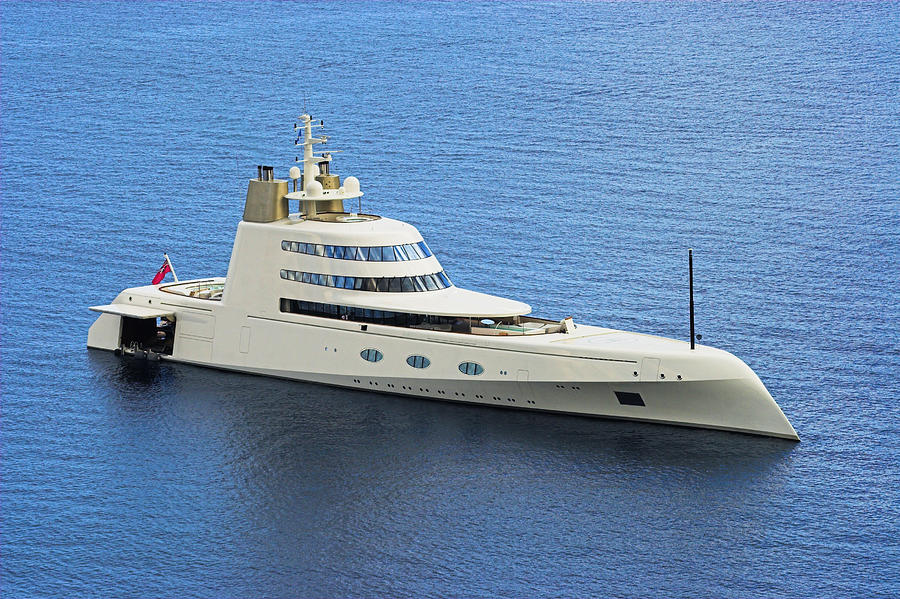 Russian Mega Yacht  A - St Lucia Photograph by Chester Williams
