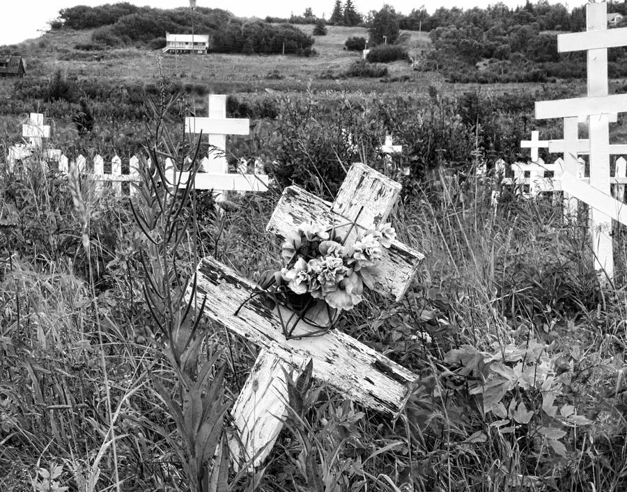 Black And White Photograph - Russian Orthodox Graver Markers no.2 BW by Phyllis Taylor