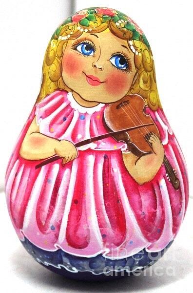 Russian Roly Poly Doll Music doll Painting by Viktoriya Sirris