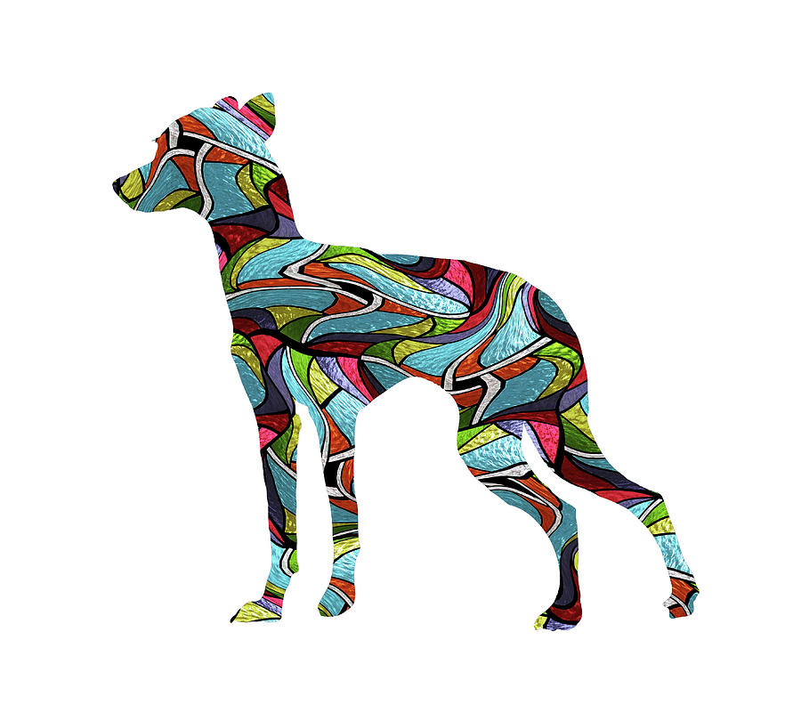 Russian Toy Terrier Spirit Glass Digital Art by Gregory Murray