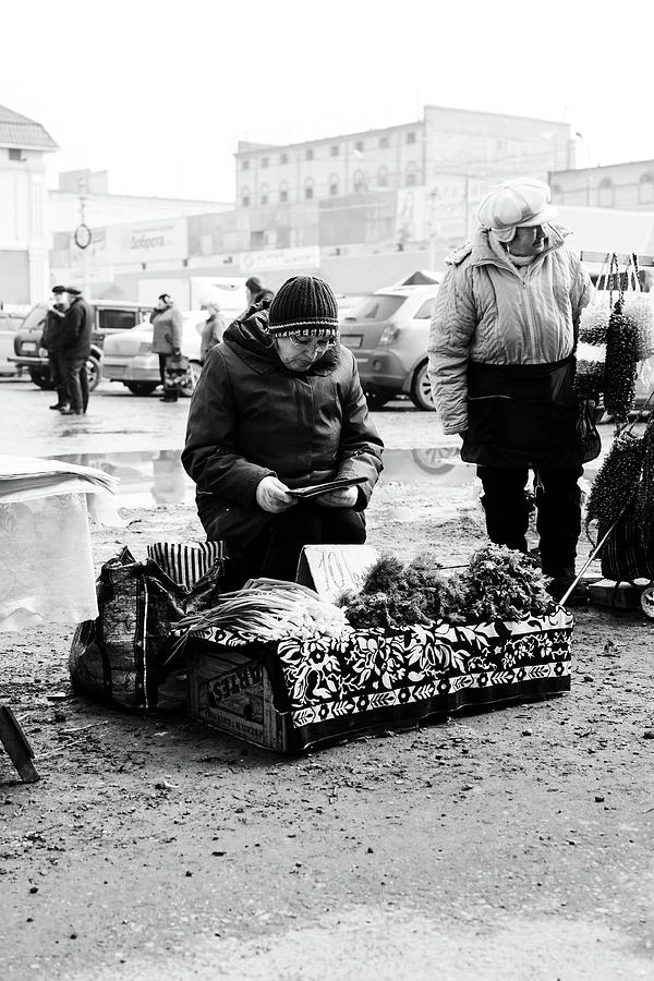 Russian Women Selling Herbs and Onions Photograph by John Williams