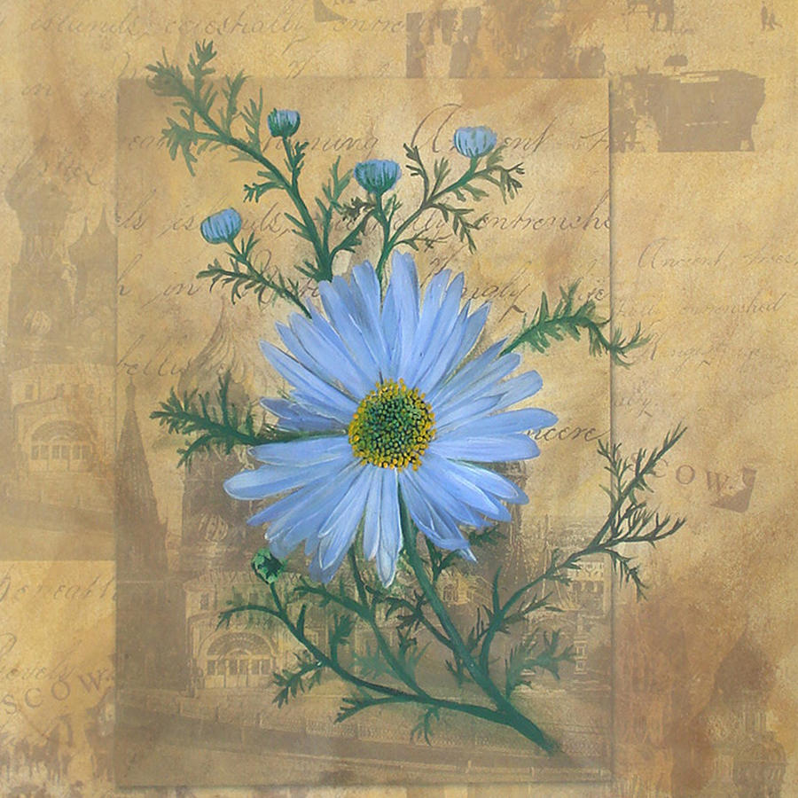 Still Life Painting - Russias Chamomile by Carrie Ann Jackson