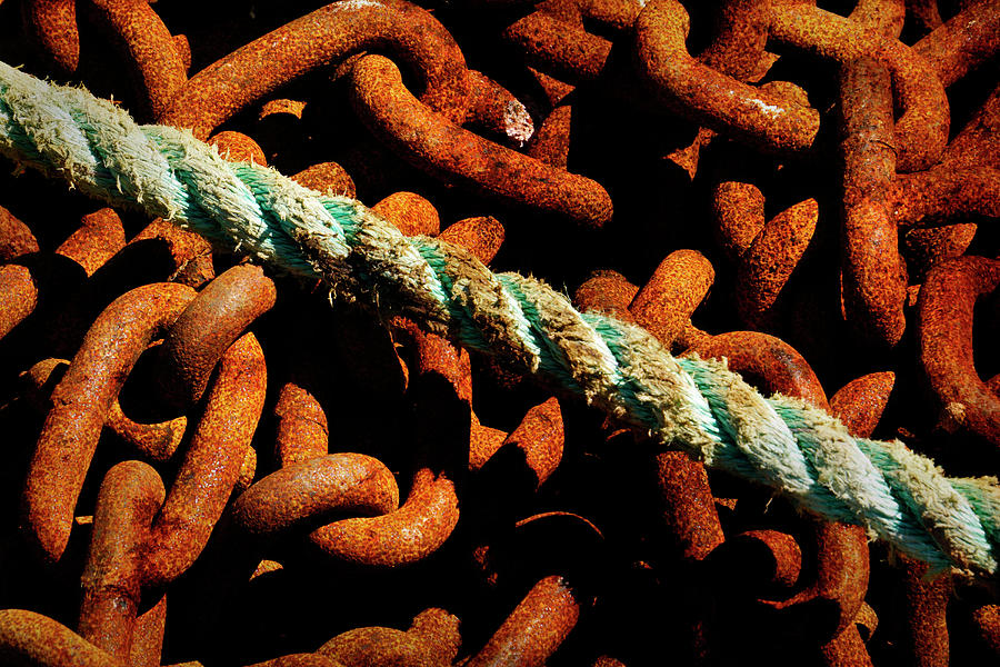 Rust and Rope - 365-304 Photograph by Inge Riis McDonald